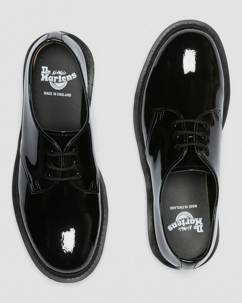 Zapatos Oxford Dr Martens 1461 Made in England Mono Charol Cuero Hombre Negros | MX 21KOR